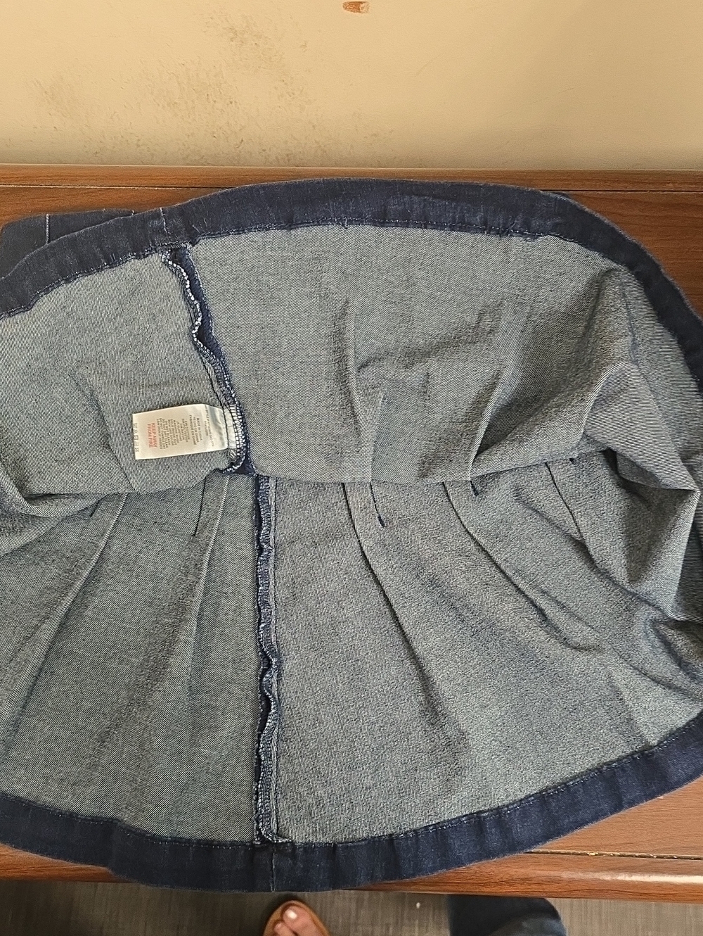 Paris Hilton Y2K Dark Wash Denim Pleated Tennis Mini Skirt L - Picture 10 of 11